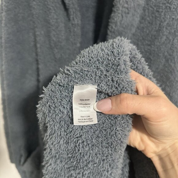 Barefoot Dreams Cozy Chic Robe Gray Womens Plus Size 1 No Waist‎ Tie - Picture 7 of 9